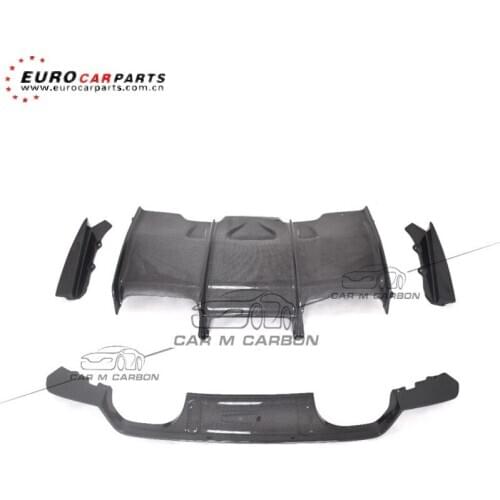 Carbon fiber F80 M3 F82 M4 diffuser fit for F80 M3 F82 M4 PSM fiber material diffuser+diffuser plate+side rear canard
