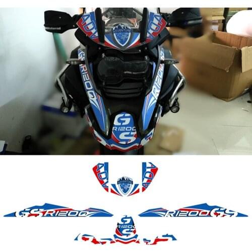 For BMW R1200GS R1200 R 1200 ADV GS GSA Front Fender Beak Extension Cove Windshield Screen Windscreen Stickers Decals Adventure