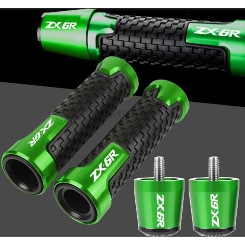 For KAWASAKI ZX-6R ZX6R ZX6 R RR 2004-2021 2020 Motorcycle Accessories 7/8"22mm Handlebar Grips Ends Handle Caps Hand Bar Plugs