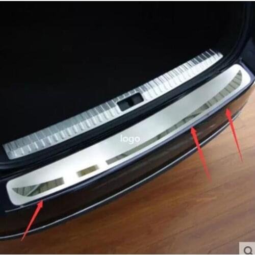 For 2016 2017 2018 Skoda superb Rogue Steel Rear Bumper Protector Sill Trunk Guard Cover Trim Car Styling Accessories