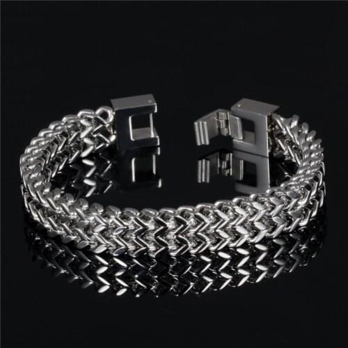 Jewelry 2021 Trend Europe America Individual Square Fish Scales Stainless Steel Color Bracelet For Women Sell Like Hot Cakes