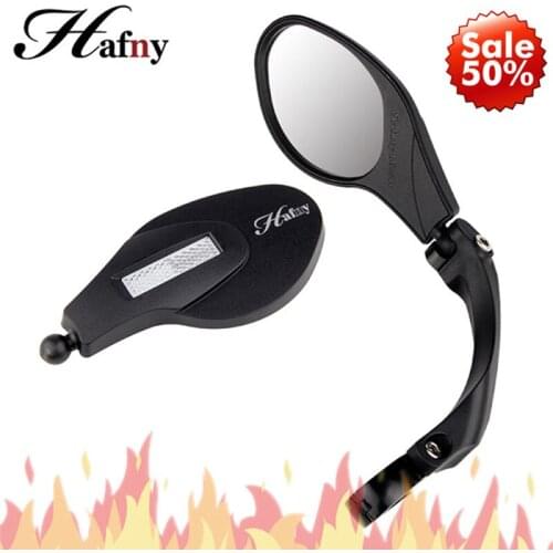 Hafny Bicycle Stainless Steel Lens Mirror MTB Handlebar Side Safety Rear View Mirror Road Bike Cycling Flexible Rearview Mirrors