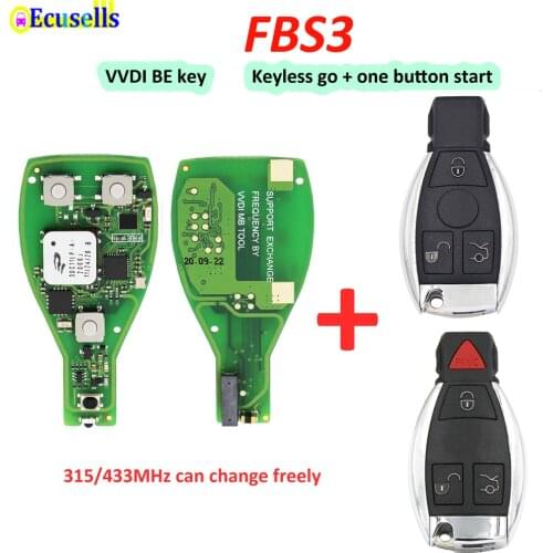 3/4 Button Original Keyless Go FBS3 VVDI BE Smart Key 315mhz 433mhz for Mercedes-Benz W204 W207 W212 W164 W166 W221 X164