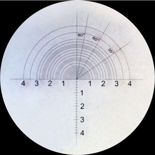 Concentric Semicircle Microscope Eyepiece Micrometer Calibration Slide Accessories Microscopio Eyepiece Graticules Ruler