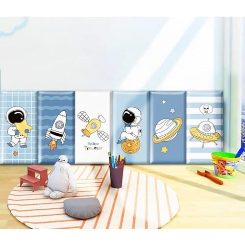Space Astronaut 3D Anti-collision Self-adhesive Waterproof Wall Stickers For Kids Rooms Home Skirting Sticker Wall Decoration
