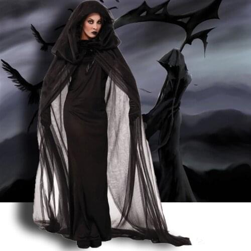 Halloween Costumes For Women Death King Dark Soul Ghost Witch Robe Adult Cosplay Costume Performance Party Holiday Clothing