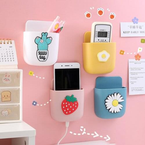 Creative Wall Hanging Plastic Cartoon Living Room Bedroom Wall Decoration Home Supplies Remote Control Storage Box