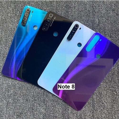 Battery Cover For Xiaomi Redmi Note 8 Back Glass Housing Rear Door Case Panel With Adhesive Sticker High Quality 6.3 Inches 2019