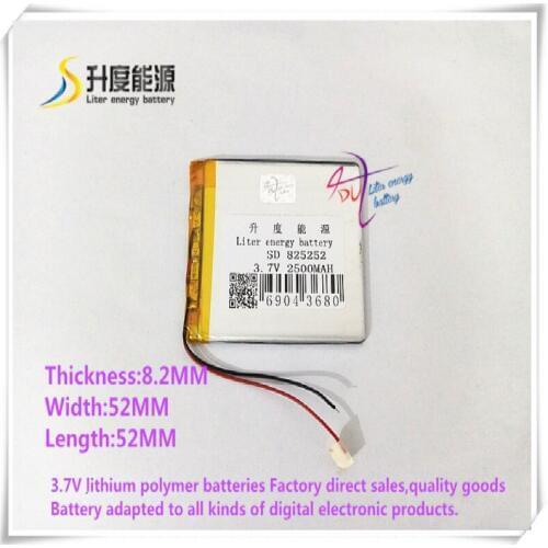 825252 3.7V 2500mAh 805050 Polymer lithium ion / Li-ion battery for tablet pc cell phone power bank mp3 mp4