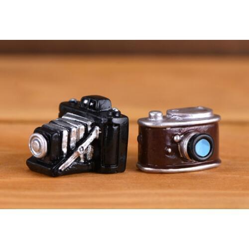 Mini Resin Nostalgic Camera Miniatures Model Decoration Living Room Ornament Photo Props Furniture Figurines
