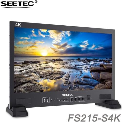 Seetec FS215-S4K 21.5 Inch IPS 1920x1080 3G-SDI 4K HDMI Broadcast Monitors FHD LCD Monitor Desktop with UMD Text-Tally Focus