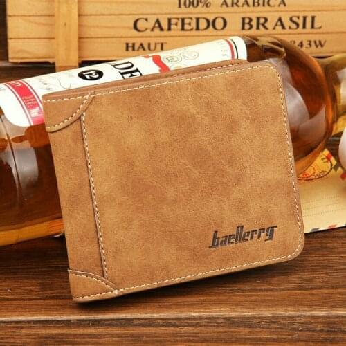 Baellerry Male Short Purse Mini Money Bags for Men Coin Pocket Card Holder Boys Soft Leather Vintage Purses carteira masculina