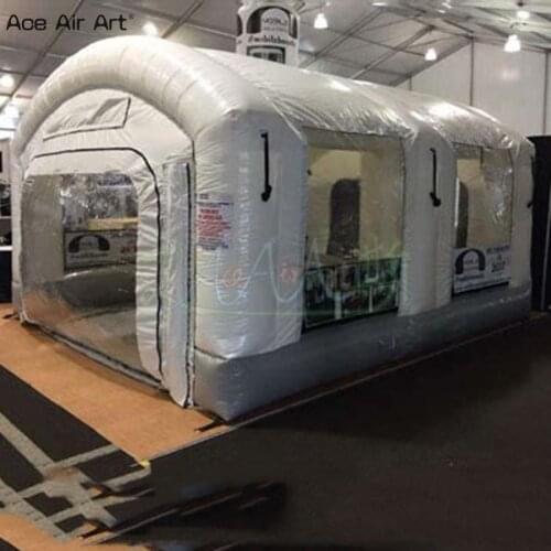 Mobile mini design inflatable car/auto spray booth,garage painting tent with removable clearance doors for sale