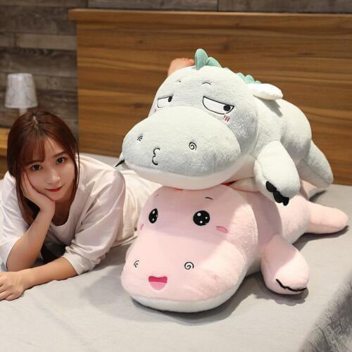 New Arrival Cartoon Animal Dinosaur Plush Toy Kid Doll Stuffed Cute Long Pillow Soft Cushion Xmas Valentine cute Gift for Lovers