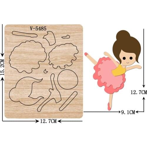 New girl wooden dies cutting dies for scrapbooking Multiple sizes V-5485