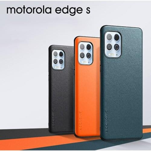 Original Genuine Leather Case for MOTOROLA Edge S Ultra-thin Back Phone Skin Bag for MOTO edge s edges free Screen Protector