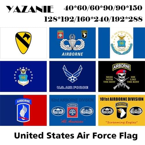 YAZANIE United States Air Force 1st Cavalry Flags Army Military 173 Airborne Brigade Flags MESS with THE BEST DIE LIKE THE REST
