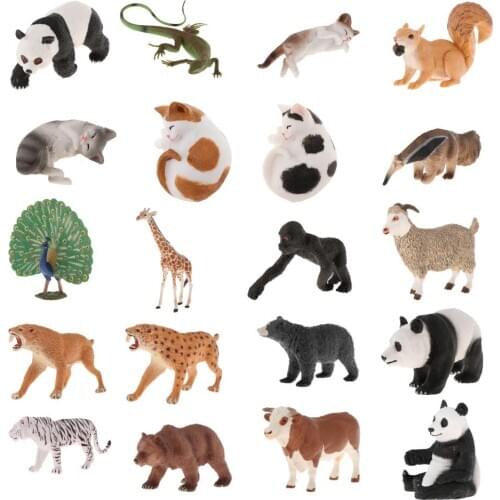 Plastic Animal Figures Jungle Forest Animals Kids Classroom Toys Home Decor