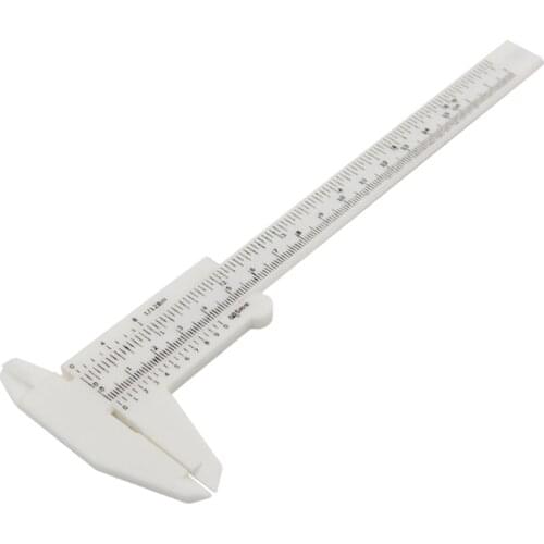 150mm Plastic White Vernier calipers Gauge Micrometer Measuring Tool Ruler DIY Model Making For Microblading Accessories