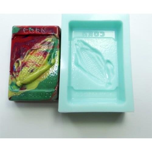 PRZY QT0038 Pastoral Corn Soap Molds Silicone Mold Soap Plaster Handmade Soap Making Moulds Clay Wax Resin Aroma Stone