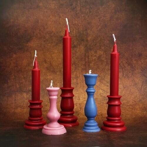 Retro European Candle Mold DIY Dinner Candle Mold Aromatherapy Candle Mold Plastic Resin Expoy Candle Making Mold 20/25/30cm