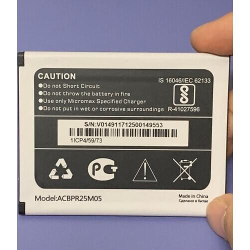 2500mAh ACBPR25M05 Replacement Battery For Micromax Bharat 4 Q440 BOLT ULTRA 2 Smart Phone