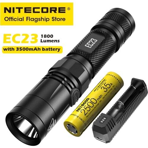 NITECORE EC23 Super Bright Flashlight Outdoor High Lumens Small Straight High Performance Flashlight