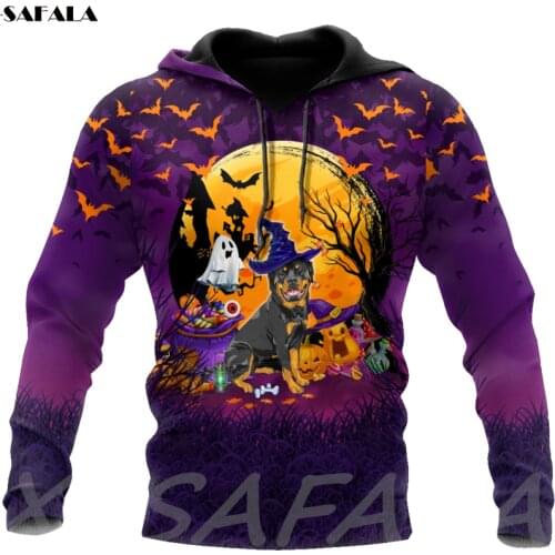 Halloween Dog Love Skull Native 3D Printed Hoodie Man Female Zipper Pullover Sweatshirt Hooded Jersey Streetwear Tracksuits