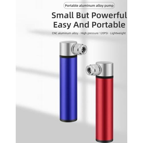 Bicycle Pump Portable Mini Cycling Hand InflatableTube Aluminum Alloy Hight Strength Air Pump For Shrader MTB Mountain Bicycle