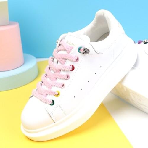 1Pair Elastic Flat Plush Shoelace No Tie Shoelaces Diamond Shoes Lace Lock Lazy Laces Kids Adult Unisex Sneakers Shoe Strings
