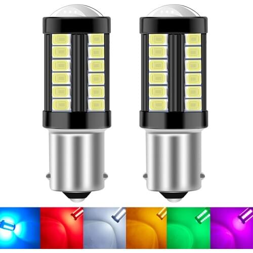 2X 1156 BA15S P21W BAYU15S PY21W T20 7443 W21/5W P21/5W BAY15D 1157 3157 P27/7W Reverse Brake Lights LED Signal Lamp Car Lights