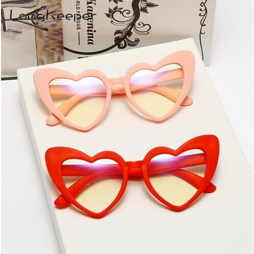 2020 Fashion Kids Anti Blue Light Glasses Children Heart Shaped Computer Eyeglasses Boy Girls Clear Lens Optical Frame Eyeware