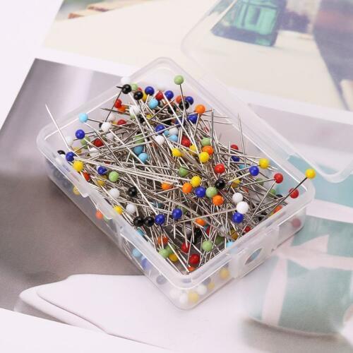 250pcs sturdy Round Glass Ball Head Pins for crafting sewing college ornament decoration
