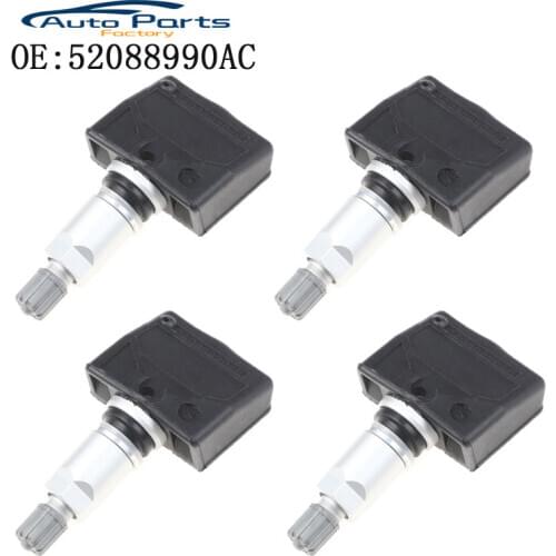 4PCS New TPMS Sensor Tire Pressure Monitor Sensor Fits For Chrysler Dodge Jeep Schrader 52088990AC 52088990AD