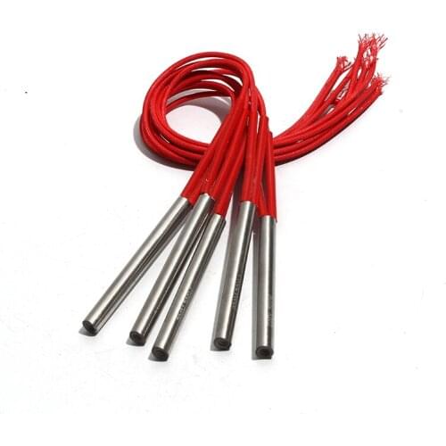 5pcs Cartridge Heating Resistance Element 7mmX190mm/195mm/200mm/210mm/220mm Single-End Electric Heat Pipe 330/340/350/360/380W