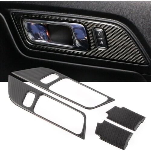 ABS Car Interior Interior Door Handle Frame Trim Sticker Decor Car Accessories Handles for Ford Mustang 2015 2016 2017 2018 2019