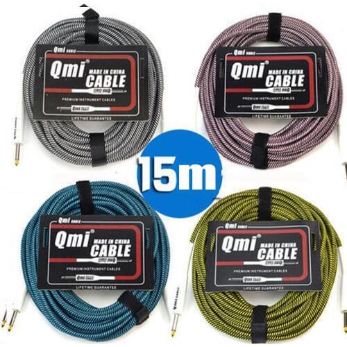 Audio Cable Electric Guitar Cable 15m Speakers Bass Electric Box Guitar Noise Reduction Shielded Cable
