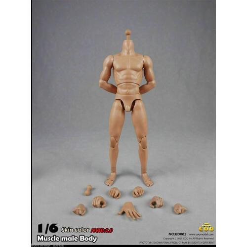 COOMODEL BD003 1/6 Male Muscular Action Figure Body Durable Nude Doll Model Toys
