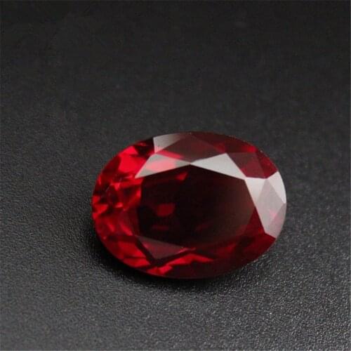 Blood-red Ruby Oval Cut Gemstone Egg Shape Faceted Ruby Gem Blood-red Multiple Sizes to Choose GR62