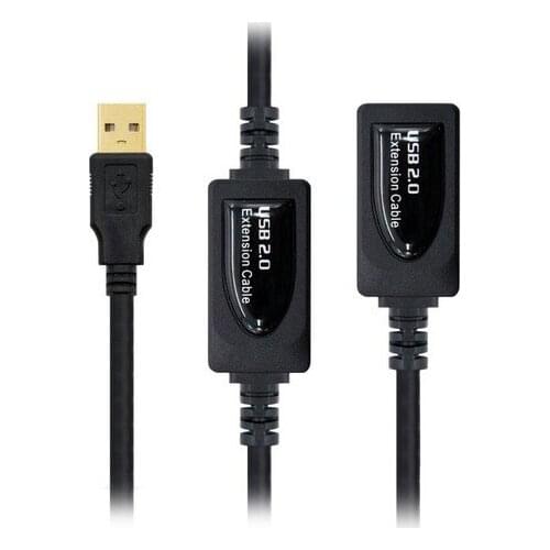 USB Extension Cable NANOCABLE 10.01.021 Black
