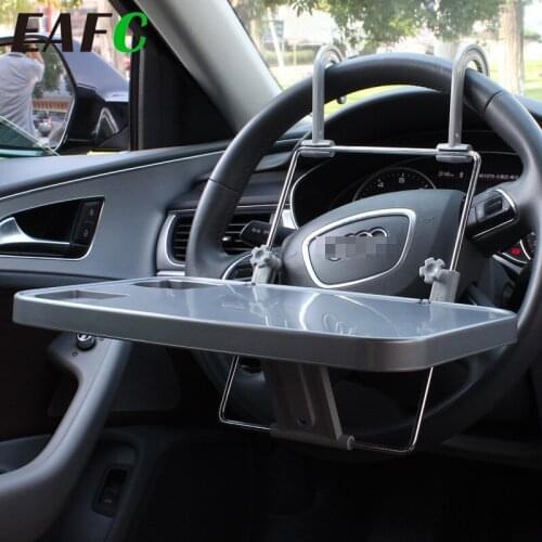 Car Desk Laptop Computer Bracket Table Steering Wheel Universal Portable Eat Work Drink Seat Tray Coffee Holder Car Mounts