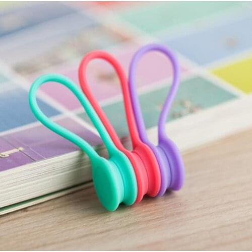 Multi-funcin De Silicona Magntico Organizador De Cables Telfono Mvil Cable Usb Clip Pinza Para Auriculares Datos Almacenaje