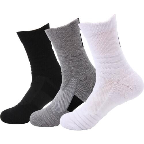 Professional Sports Socks Men Basketball Long Socks Breathable Cotton Cushion Summer Running Shock Absorption Unisex Short Socks
