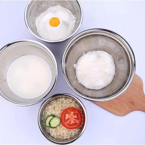 Stainless Steel Mixing Bowl Set of 5 Fruit Salad Bowl Set Kitchen Salad Bowl