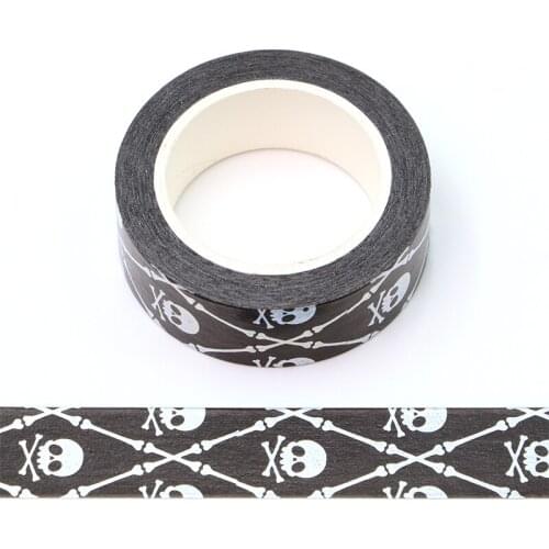 NEW 1PC 15MM*10M Halloween Foil Halloween Skull Ghost Decorative Washi Tape Wholesale Masking Tape washi tape stickers