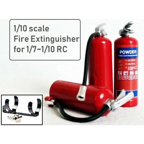 New Arrival 1/10 Aluminium Fire Extinguisher Model Car Accessories Fit 1/10 1/7 Axial/RC4WD RC Rock Crawler RC Car