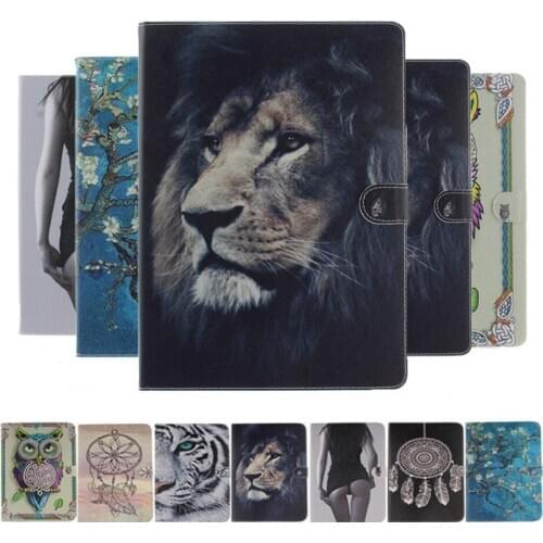 New 3D Animals Painted PU Leather Case For Samsung Galaxy Tab A A2 10.5 inch 2018 T590 T595 T597 SM-T595 Tablet case+film+pen