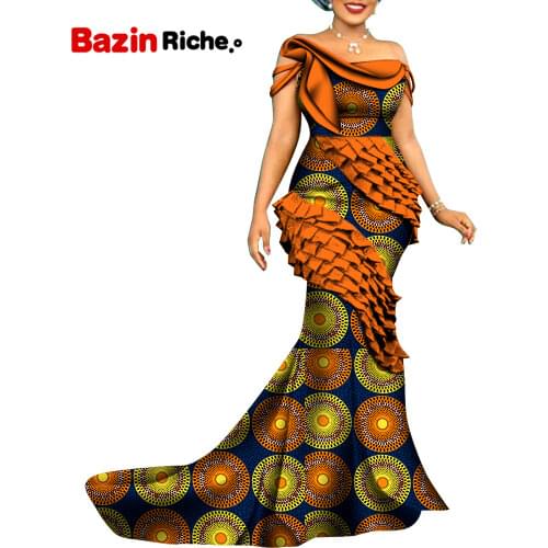 African Print Dresses Women Party WY8806