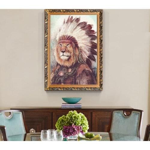 Retro Animal Portraits Canvas Painting Print Nordic Poster Wall Art Picture For Living Room Home Decoration Decor Framsless