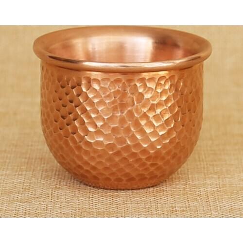 Handmade retro pure red copper small teacup wine cup thickened tea water cup wineware